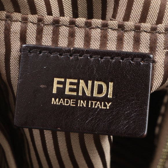 Fendi Chameleon Leather Handbag Tote Genuine Brown Women's - Picture 14 of 15